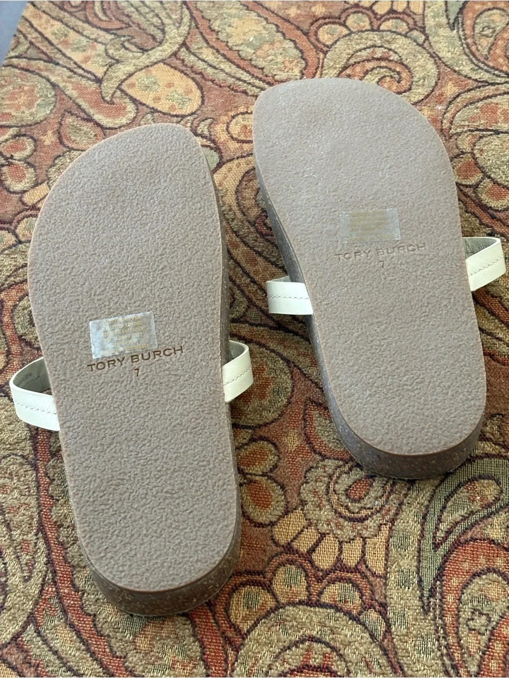 Tory Burch Miller Cloud Goat Leather/Cork Sandal Size 7  NIB